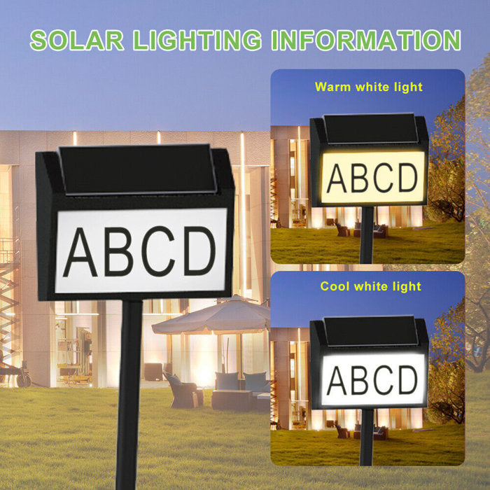 Solar LED House Number Stake 1-Line Address Sign – Salvage & Co Fishers