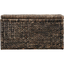 Load image into Gallery viewer, Stanfield ClickDecor Rustic Farmhouse Wicker Lightweight Indoor/Outdoor Storage Container Ottoman
