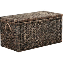 Load image into Gallery viewer, Stanfield ClickDecor Rustic Farmhouse Wicker Lightweight Indoor/Outdoor Storage Container Ottoman
