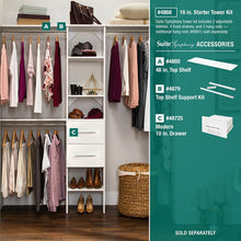 Load image into Gallery viewer, Pure White SuiteSymphony Top Shelf Support Hardware Kit, Set of 3
