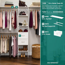 Load image into Gallery viewer, Pure White SuiteSymphony Top Shelf Support Hardware Kit, Set of 3

