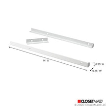 Load image into Gallery viewer, Pure White SuiteSymphony Top Shelf Support Hardware Kit, Set of 3
