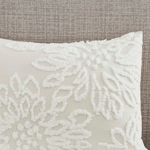 Full/Queen Comforter + 2 Standard Shams Off-White Susie 100% Cotton Comforter Set