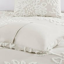 Load image into Gallery viewer, Full/Queen Comforter + 2 Standard Shams Off-White Susie 100% Cotton Comforter Set
