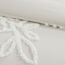 Load image into Gallery viewer, Full/Queen Comforter + 2 Standard Shams Off-White Susie 100% Cotton Comforter Set
