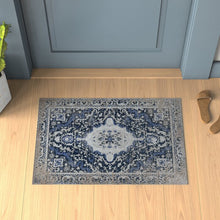 Load image into Gallery viewer, Blue/Gray Suzanna Outdoor Doormat
