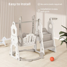 Load image into Gallery viewer, White/Gray Swing Set

