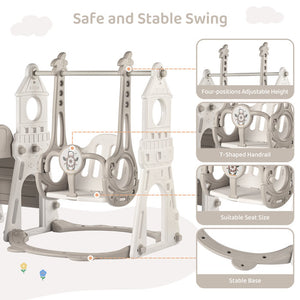White/Gray Swing Set