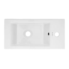 Load image into Gallery viewer, Voltaire Glossy White Ceramic Rectangular Wall Mount Bathroom Sink with Overflow
