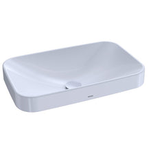 Load image into Gallery viewer, Arvina14.9375&#39;&#39; Cotton White Vitreous China Rectangular Vessel Bathroom Sink with Overflow
