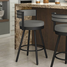 Load image into Gallery viewer, Black Traci Swivel Counter Stool

