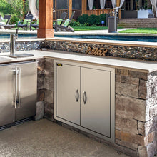 Load image into Gallery viewer, USA  Outdoor Kitchen / BBQ Island Stainless Steel Double Access Door
