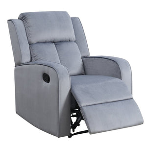 Grey Manual Upholstered Recliner