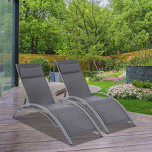 Load image into Gallery viewer, Upshaw Outdoor Metal Chaise Lounge, Set of 2
