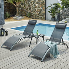 Load image into Gallery viewer, Upshaw Outdoor Metal Chaise Lounge, Set of 2
