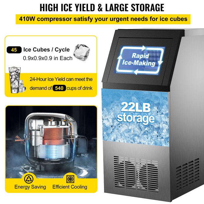 Daily Production Cube Ice Freestanding Ice Maker – Salvage & Co Fishers