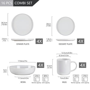 Vancasso Stoneware Dinnerware Set - Service for 4 (Set of 16)