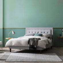 Load image into Gallery viewer, Queen Grey Sand Vannatta Upholstered Bed
