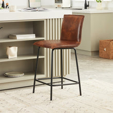 Load image into Gallery viewer, Veloz Faux Leather Counter Stool (Set Of 2)
