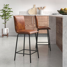 Load image into Gallery viewer, Veloz Faux Leather Counter Stool (Set Of 2)
