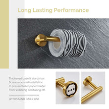 Load image into Gallery viewer, Brushed Gold Wall Mount Toilet Paper Holder
