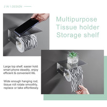Load image into Gallery viewer, Brushed Nicked Wall Mount Toilet Paper Holder
