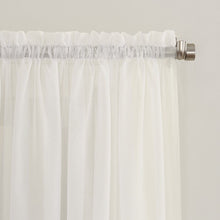 Load image into Gallery viewer, Sheer Voile Rod Pocket Curtain Panel (Set of 2)
