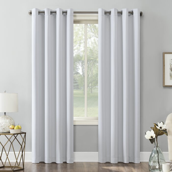 Solid Blackout Grommet Single Curtain Panel