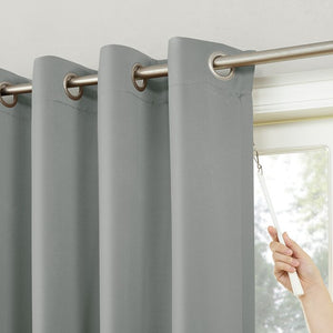Solid Blackout Thermal Grommet Patio Door Single Curtain Panel
