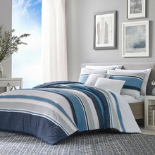 Load image into Gallery viewer, Westport 100% Cotton Comforter Set, King Comforter + 2 King Shams + 2 Throw Pillows
