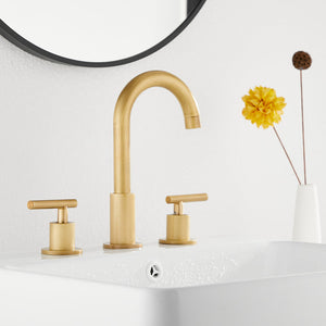 Widespread Faucet 2-handle Bathroom Faucet with Drain Assembly