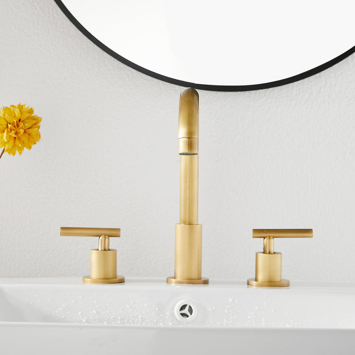 Widespread Faucet 2-handle Bathroom Faucet with Drain Assembly