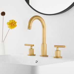 Widespread Faucet 2-handle Bathroom Faucet with Drain Assembly