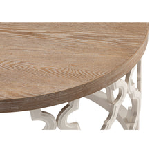 Load image into Gallery viewer, Windfield Farmhouse Round Coffee Table, Rustic Distressed Wood Top Table with Frame Base
