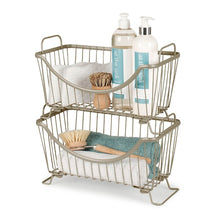 Load image into Gallery viewer, Satin Nickel Wire Basket (Set of 2)
