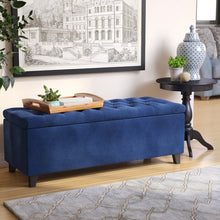 Load image into Gallery viewer, Zakhar Button Tufted Rectangle Storage Ottoman
