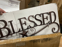 Load image into Gallery viewer, Thankful and Blessed Metal Wall Décor
