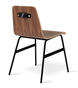 Modern Lecture Walnut Side Dining Chair