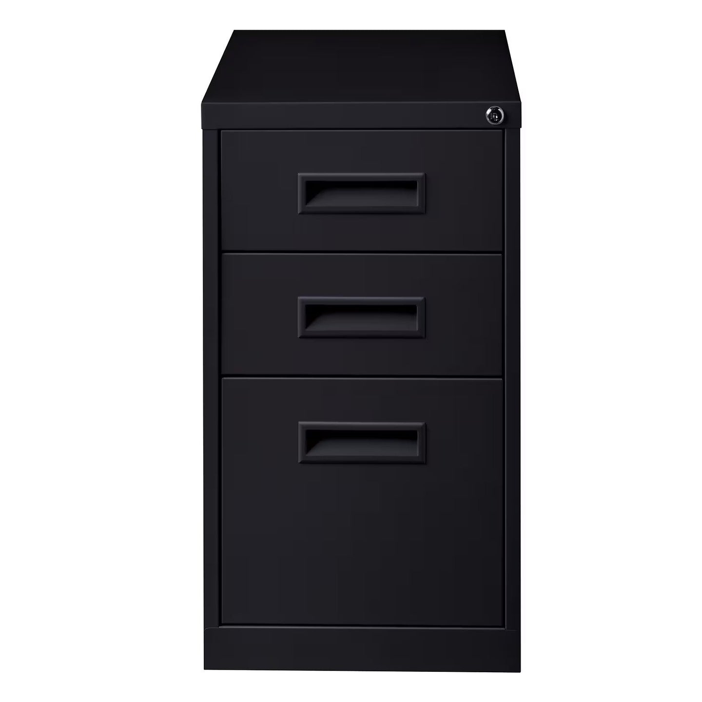 3-Drawer Mobile File Cabinet with Wheels, Black