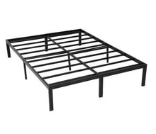 Load image into Gallery viewer, Black Metal Queen Platform Bed Frame with Storage Space
