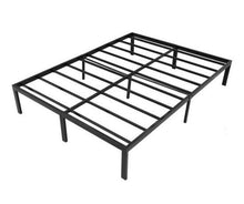 Load image into Gallery viewer, Black Metal Queen Platform Bed Frame with Storage Space
