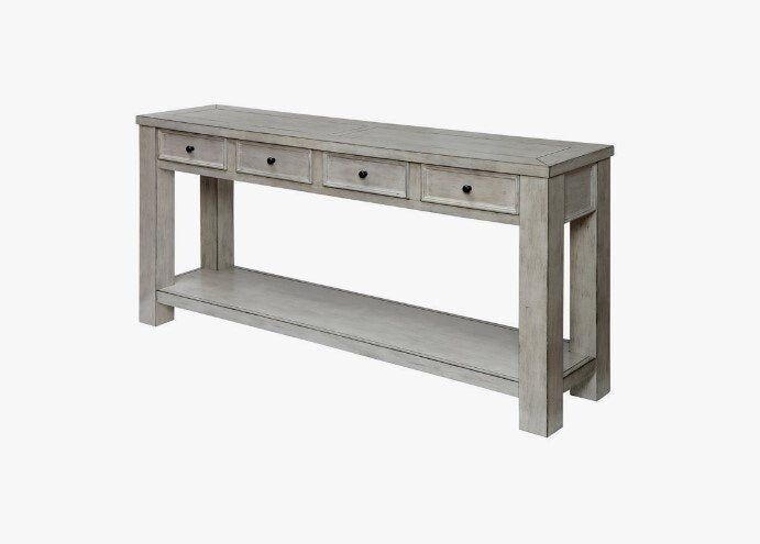 Bowery Hill Contemporary Wood Console Table in Antique White
