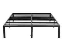 Load image into Gallery viewer, Black Metal Queen Platform Bed Frame with Storage Space
