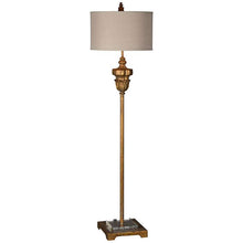 Load image into Gallery viewer, Harvey Old World Gold Stem Floor Lamp
