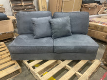 Load image into Gallery viewer, Blue Velvet Armless Sofa

