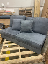 Load image into Gallery viewer, Blue Velvet Armless Sofa

