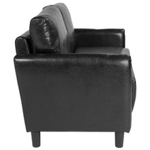 Load image into Gallery viewer, Candler Park Upholstered Loveseat in Black Leather - Flash Furniture
