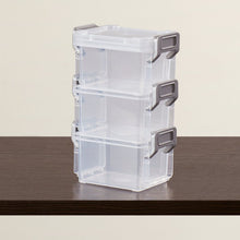 Load image into Gallery viewer, 0.38 qt Plastic Storage Tote (Set of 6) Clear/Grey 298CDR
