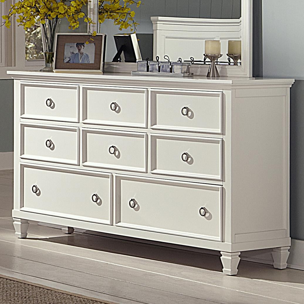 Tamarack 8 Drawer Dresser In White 4344RR