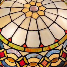 Load image into Gallery viewer, Tiffany 3 Light Flush Mount Ceiling Light White Finish with Tiffany Glass
